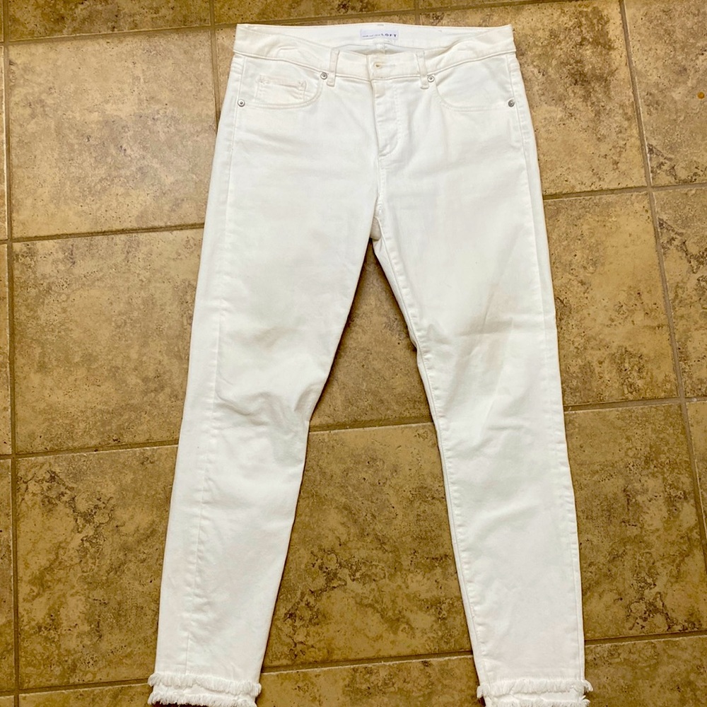 White Loft Pants: Size 28/6